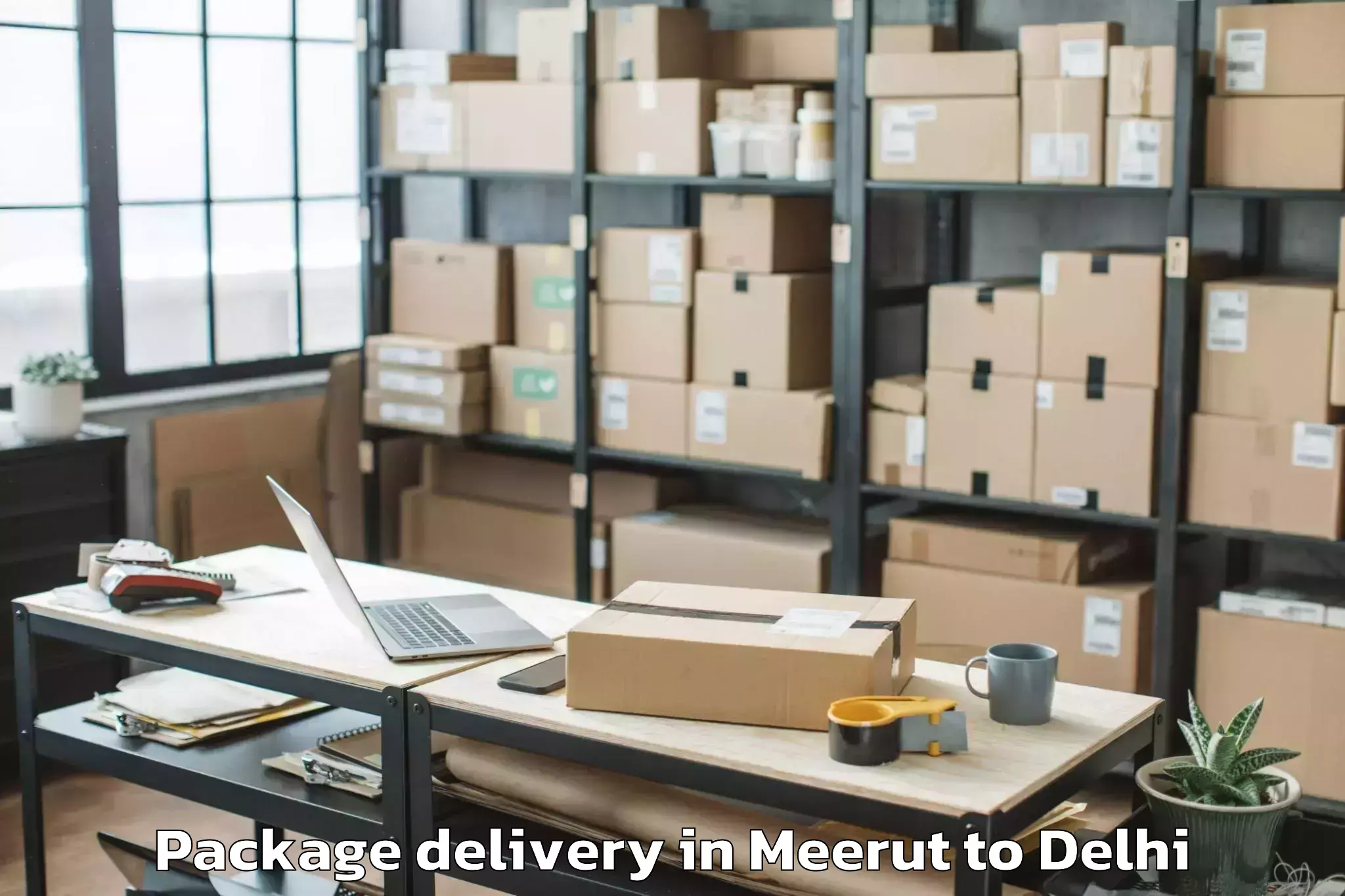 Book Meerut to C R R I Package Delivery